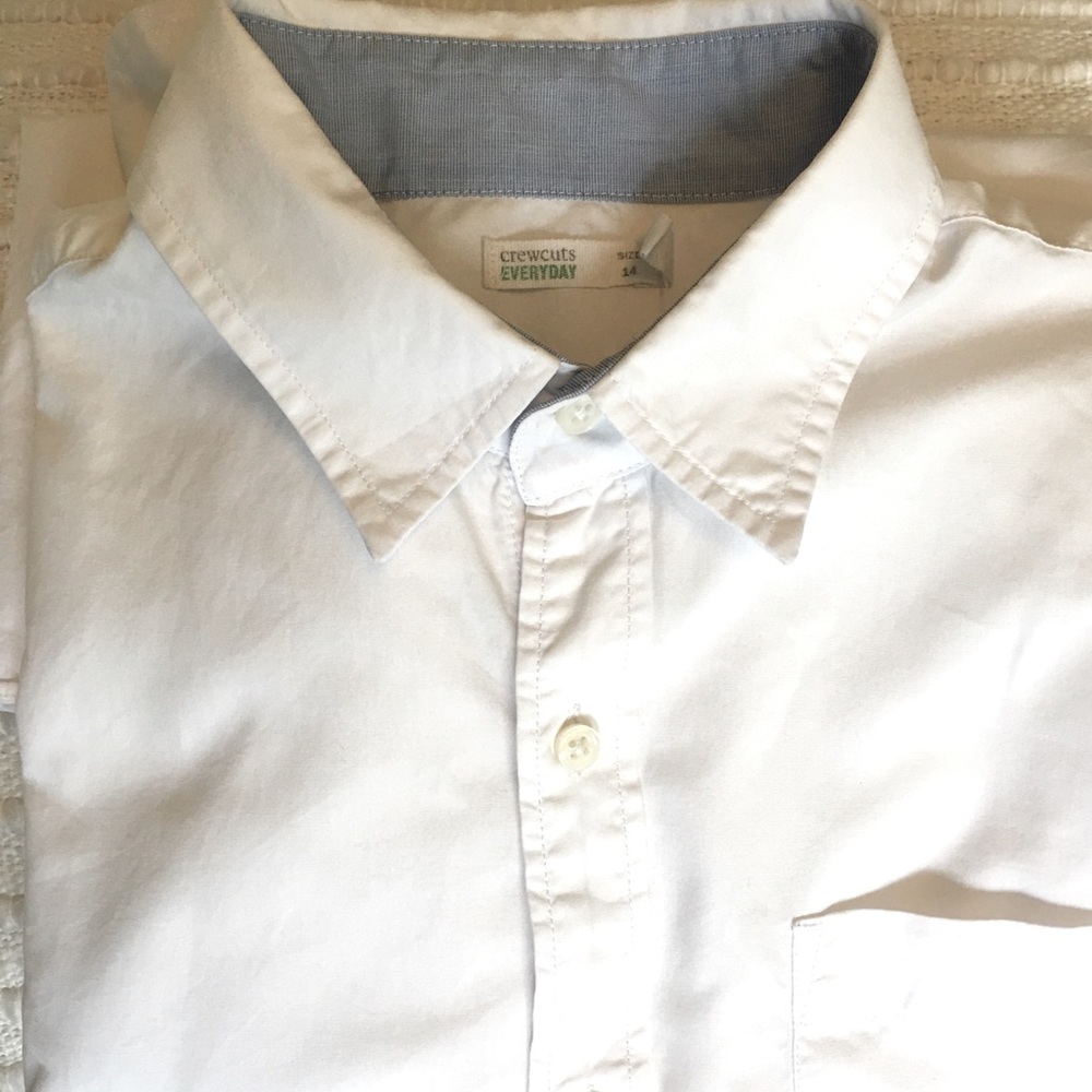 Boys 14 white Crewcuts Everyday long-sleeve shirt